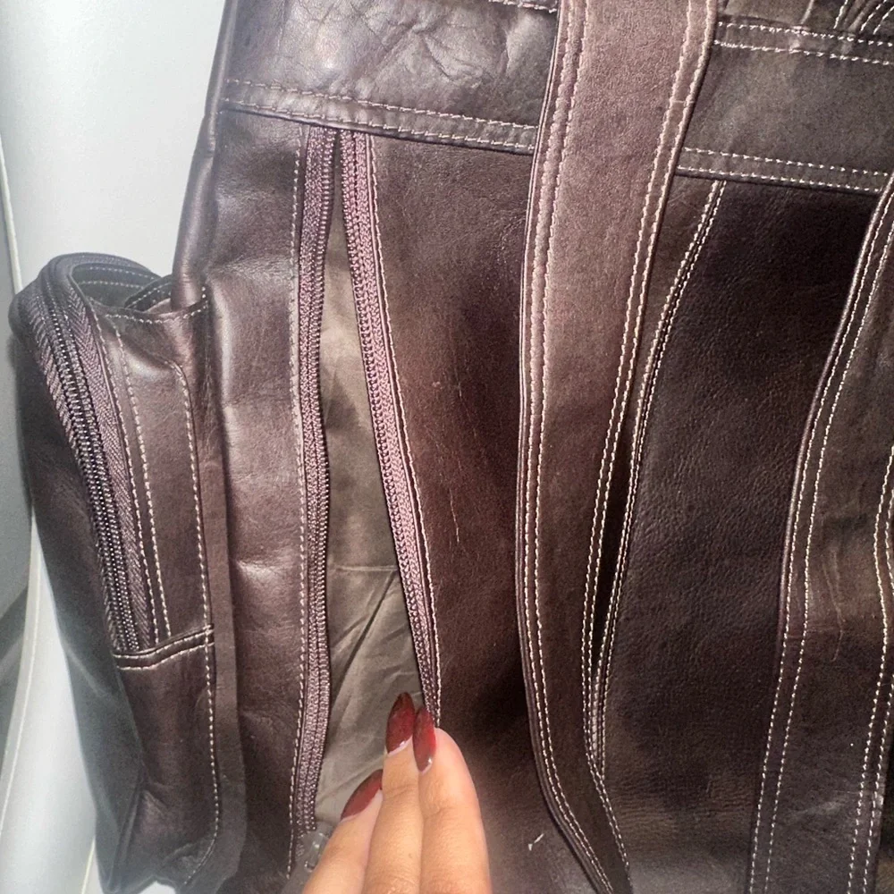Ecuadorian Brown Leather Men's Backpack